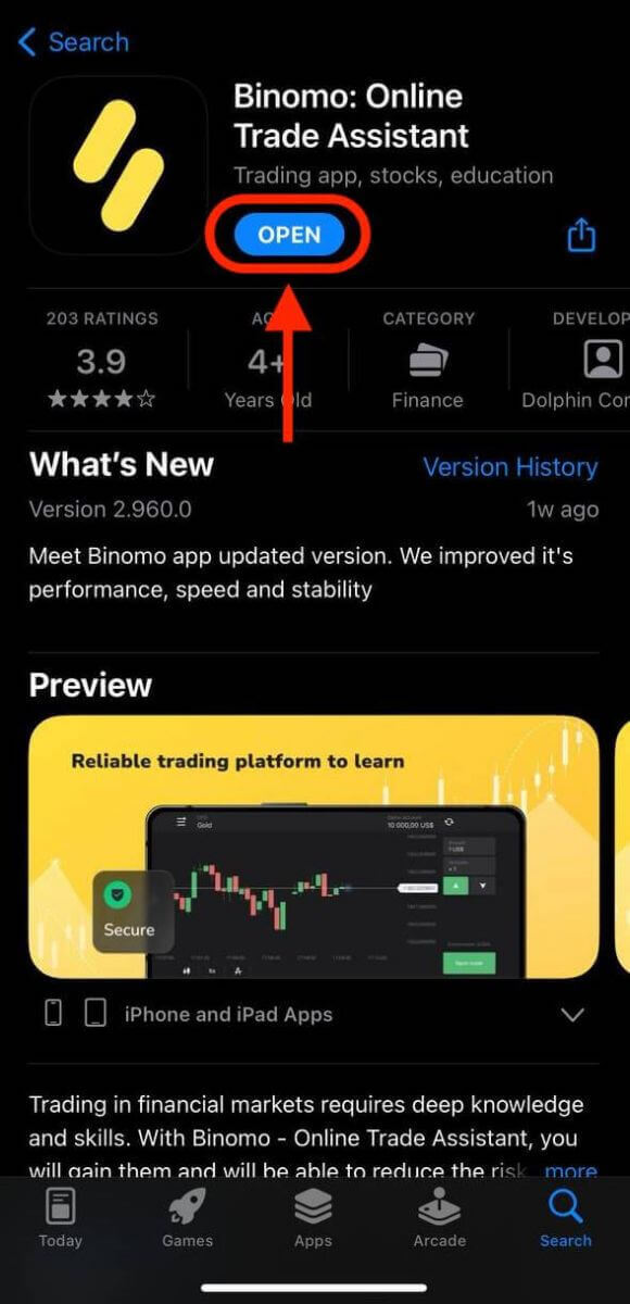 Download dell'app Binomo: come installarla su dispositivi mobili Android e iOS Download dell'app Binomo: come installarla su dispositivi mobili Android e iOS