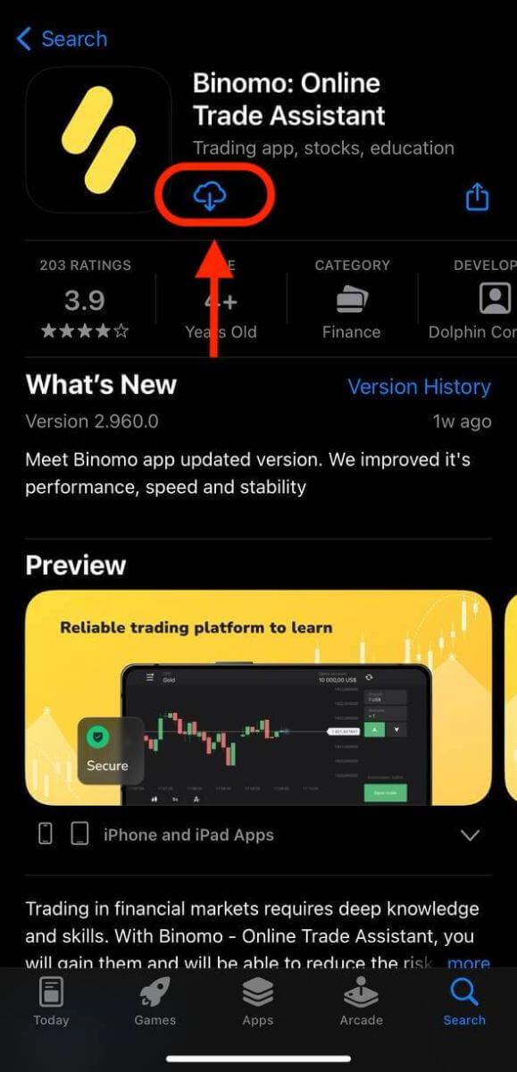 Download dell'app Binomo: come installarla su dispositivi mobili Android e iOS Download dell'app Binomo: come installarla su dispositivi mobili Android e iOS