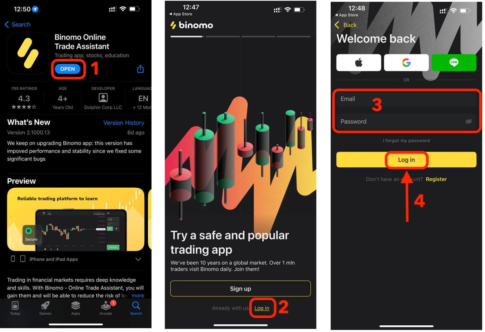 របៀបបើកគណនី និងចូល Binomo របៀបបើកគណនី និងចូល Binomo
